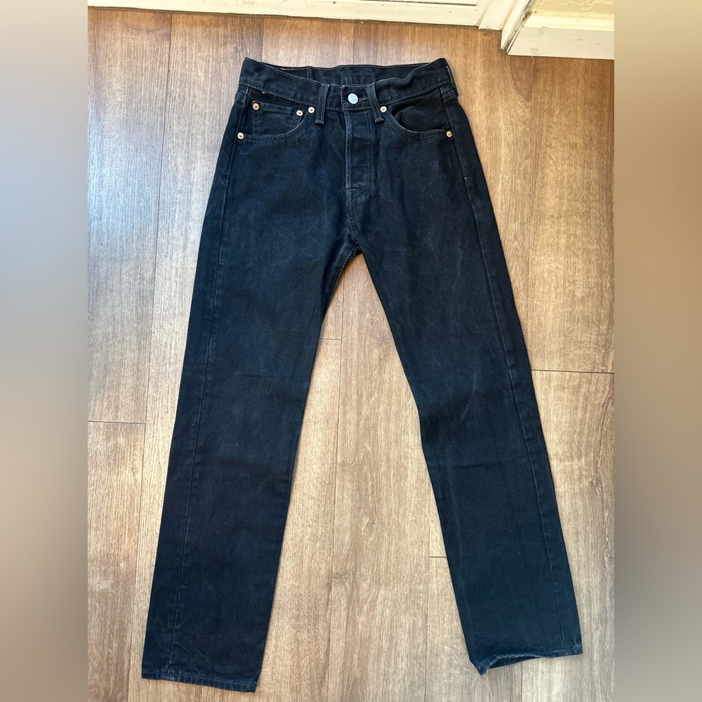 501 Levi's Men's Straight Faded Black Jeans